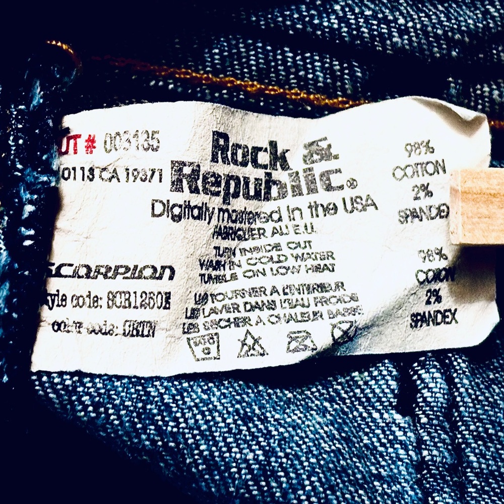 Rock & Republic Scorpion Jean - Y2K - Picture 6 of 8